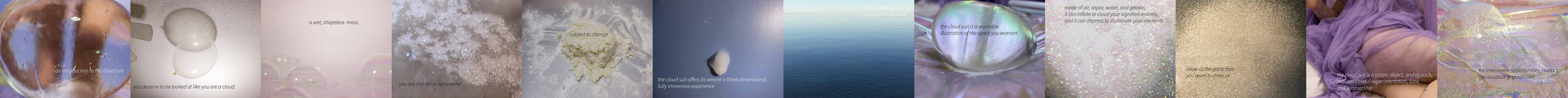 The Cloud Suit horizontal scrolling experience